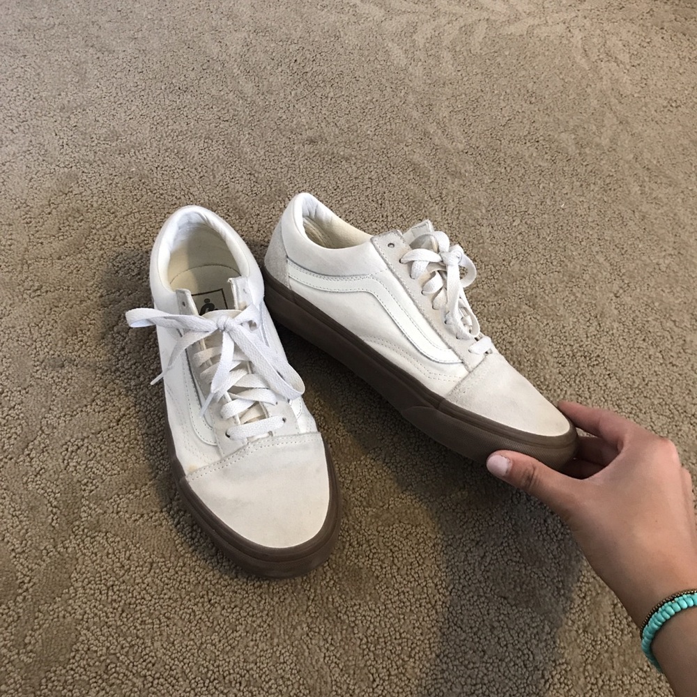 White Old Skool Vans